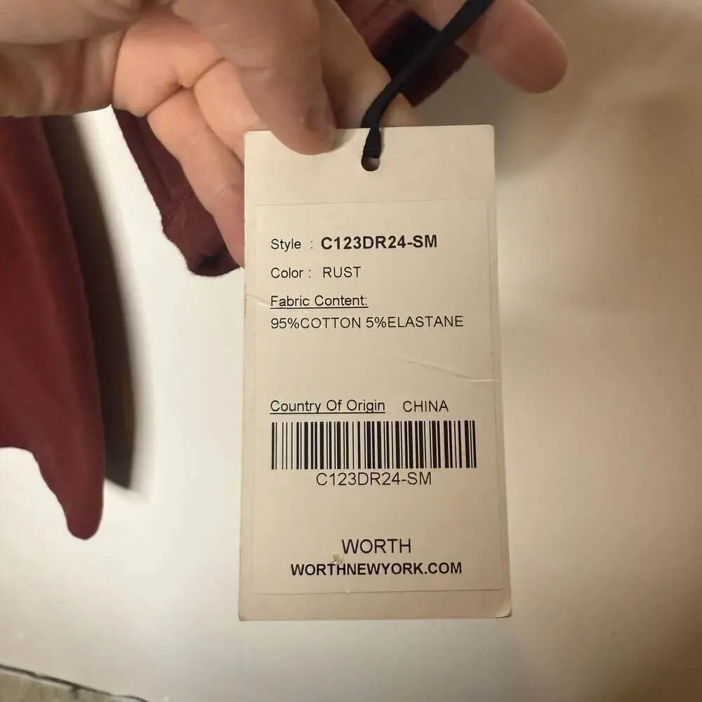 NWT Worth Rust Sweatshirt Dress Size Small - Picture 5 of 8